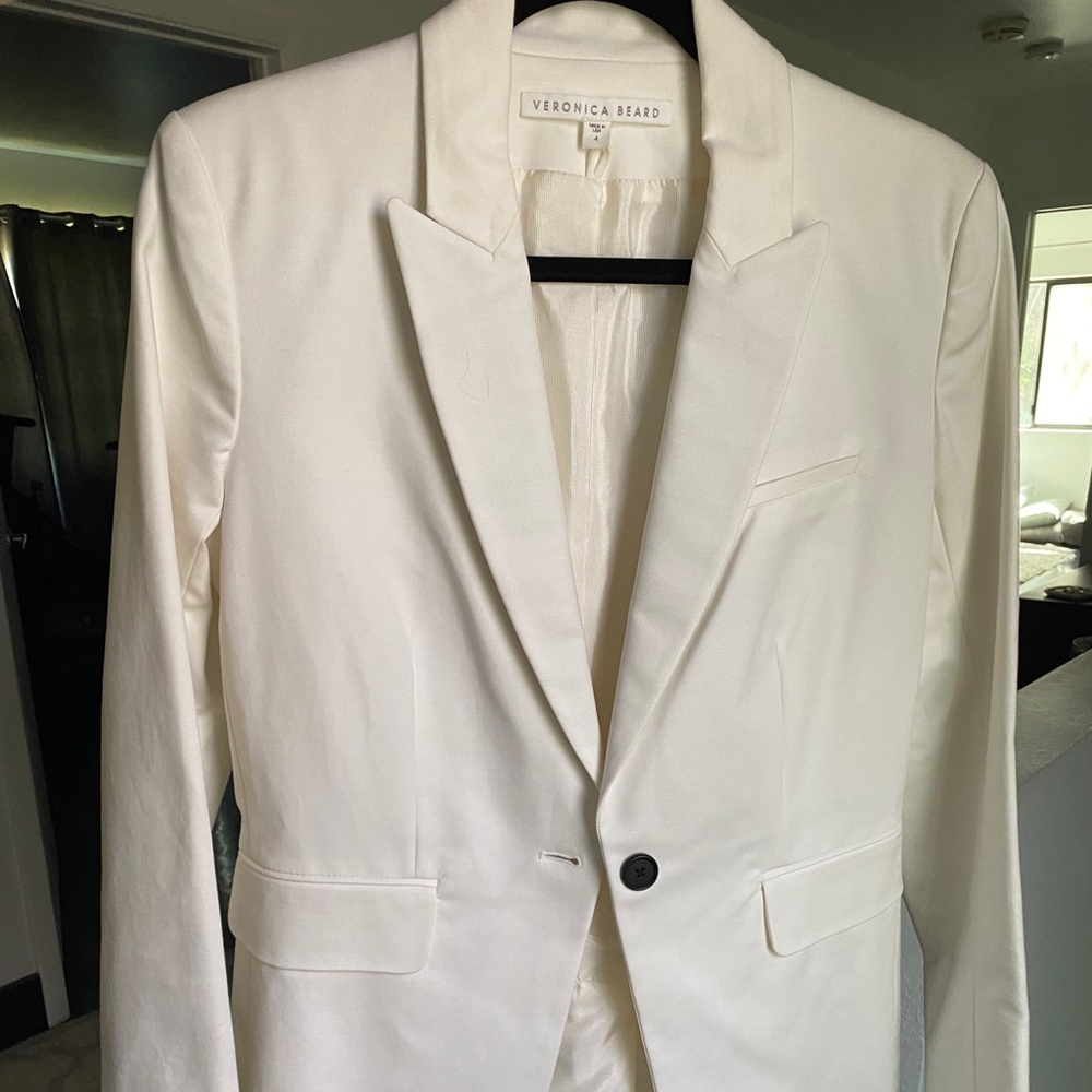 NWOT VERONICA BEARD One-Button Cutaway Dickey Blazer/Jacket, sz 4